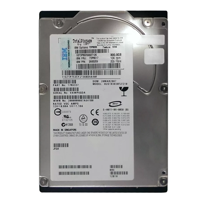 IBM 73P8017 | 300GB 10000RPM 2Gb/s Fibre Channel Hot Swappable 3.5-Inch Hard Drive Refurbished -  refurbished available on Gotodirect