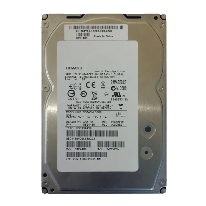 Hitachi HUS156045VLS60 | 450GB 15000RPM SAS 6Gb/s 64MB Cache 3.5-Inch Hard Drive Refurbished -  refurbished available on Gotodirect