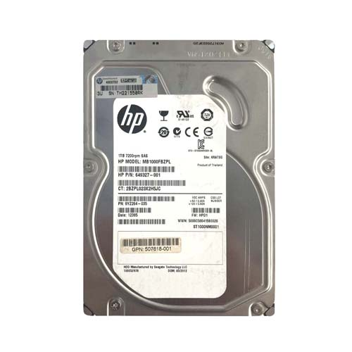 HP 649327-001 | 1TB 7200RPM SAS 6Gb/s LFF Hot-Pluggable Dual Port 3.5-inch Midline Hard Drive for Gen1/7 ProLiant Server & Storage Array Refurbished - Hewlett-Packard (ou HP en abrégé) refurbished available on Gotodirect
