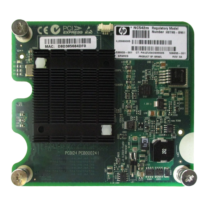 HP 539855-001 | NC542M Flex-10 2-Ports 10Gb/s PCI-Express Mezzanine Gigabit Ethernet Server Adapter for ProLiant c-Class BladeSystem Refurbished - Hewlett-Packard (ou HP en abrégé) refurbished available on Gotodirect
