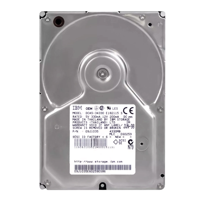 Buy IBM 09J1035 | 4GB 5400RPM Ultra SCSI 448KB Cache 3.5-Inch Hard Drive Refurbished - $410.00 IBM 09J1035 | 4GB 5400RPM Ultra SCSI 448KB Cache 3.5-Inch Hard Drive Refurbished - refurbished available on Gotodirect
