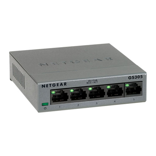 Buy Netgear GS305-300PAS | 300 Series 5 x Ports 10/100/1000Base-T Unmanaged Gigabit Ethernet Network Switch Refurbished - $132.22 Netgear GS305-300PAS | 300 Series 5 x Ports 10/100/1000Base-T Unmanaged Gigabit Ethernet Network Switch Refurbished - Netgear refurbished available on Gotodirect