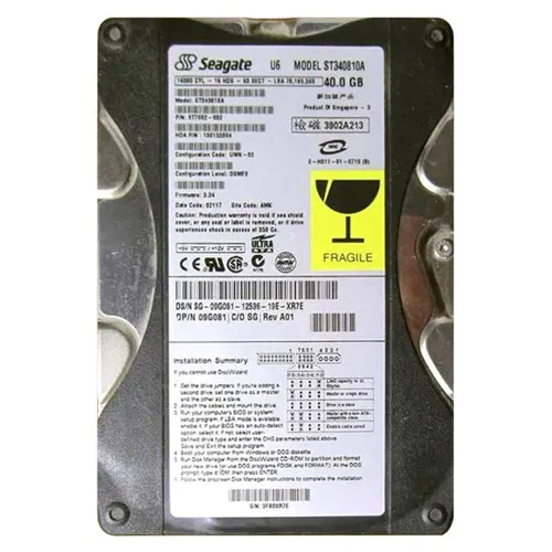 Dell 9G081 | 40GB 5400RPM ATA-100 2MB Cache 3.5-Inch Hard Drive Refurbished - Dell refurbished available on Gotodirect