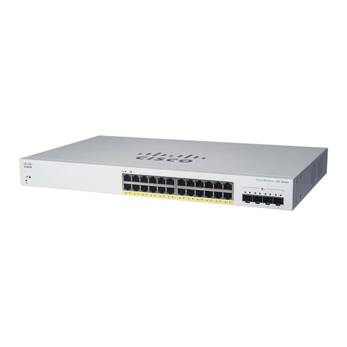 Cisco CBS220-24P-4G-NA | Business 220 CBS220-24P 24 x Ports PoE 10/100/1000Base-T + 4 x SFP Ports Layer 2 Managed Gigabit Ethernet Network Switch Refurbished - Cisco Systems Inc. refurbished available on Gotodirect