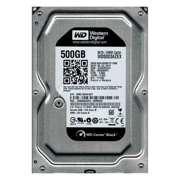 Western Digital WD5003AZEX-00RKKA0 | Black 500GB 3.5-inch 6GB/s SATA 7200RPM 64MB Cache Gaming Hard Drive Refurbished - Western Digital refurbished available on Gotodirect