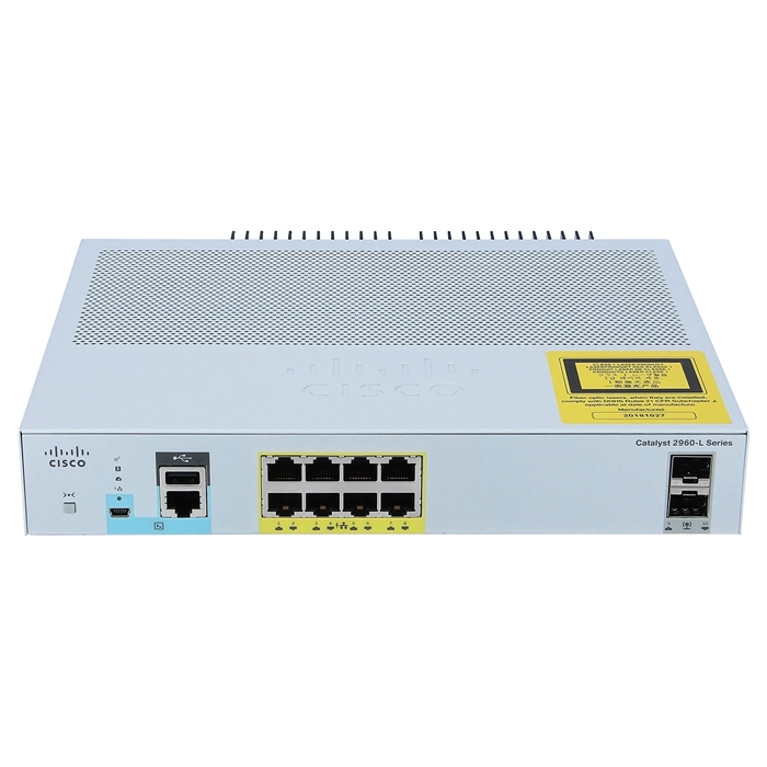 Cisco WS-C2960L-8PS-LL | Catalyst 2960-L Series C2960L-8PS 8 x RJ-45 Ports PoE+ 10/100/1000Base-T + 2 x SFP Ports Layer 2 Managed Gigabit Ethernet Network Switch Refurbished - Cisco Systems Inc. refurbished available on Gotodirect