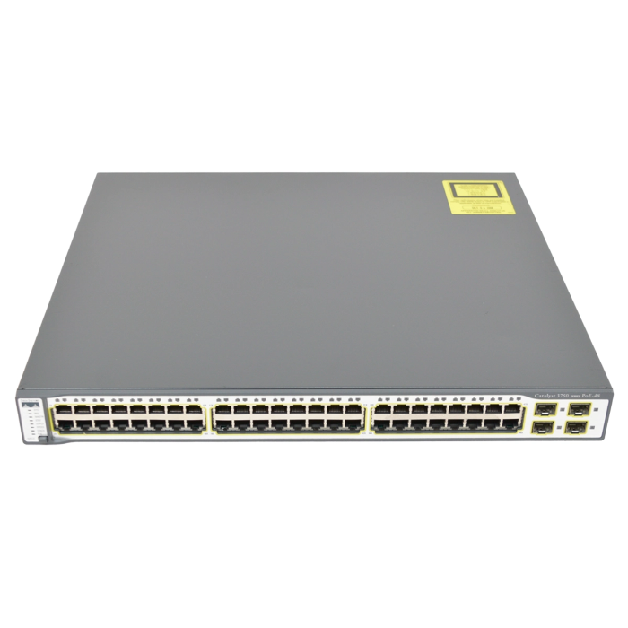 Cisco WS-C3750-48PS-E | Catalyst 3750 Series 3750-48PS 48 x RJ-45 Ports PoE+ 10/100Base-TX + 4 x SFP Ports Layer 3 managed Rack-mountable Fast Ethernet Network Switch Refurbished - Cisco Systems Inc. refurbished available on Gotodirect