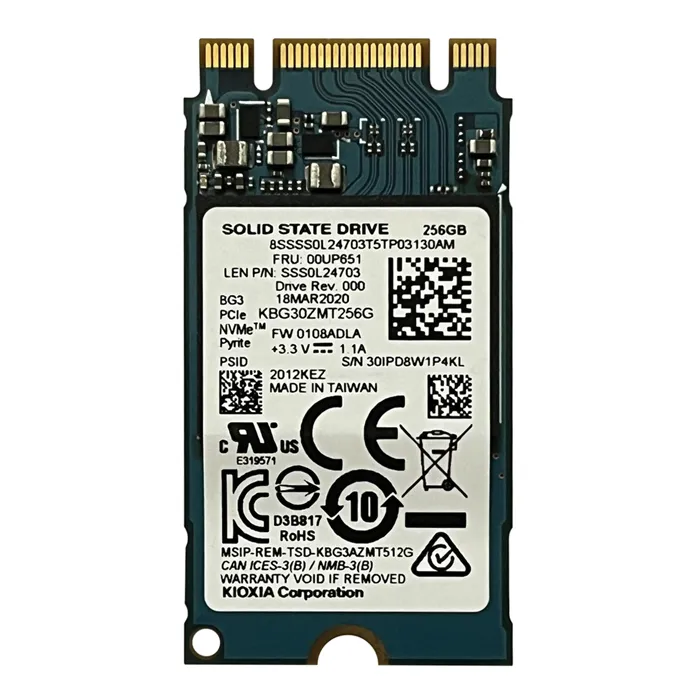 Lenovo 00UP651 | 256GB TLC PCI Express 3.0 x2 NVMe M.2 2242 Internal Solid State Drive Refurbished - Lenovo refurbished available on Gotodirect