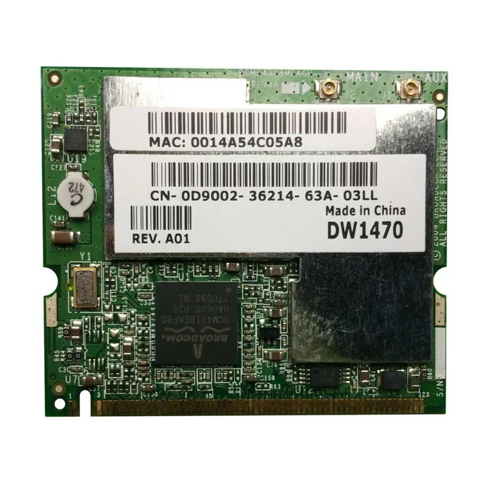 Dell DW1470 | 802.11a/b/g Mini PCI WiFi Card Refurbished - Dell refurbished available on Gotodirect