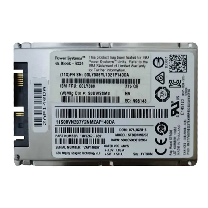 Buy IBM 00LY389 | 775GB Multi-Level Cell SAS 12Gb/s 1.8-Inch Solid State Drive for pSeries Servers Refurbished - $767.14 IBM 00LY389 | 775GB Multi-Level Cell SAS 12Gb/s 1.8-Inch Solid State Drive for pSeries Servers Refurbished - refurbished available on Gotodirect