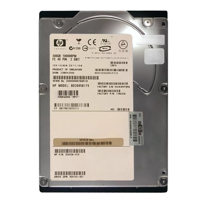 HP 359438-010 | 300GB 10000RPM Fibre Channel 2Gb/s Hot-Pluggable Dual Port 3.5-inch Hard Drive Refurbished - Hewlett-Packard (ou HP en abrégé) refurbished available on Gotodirect