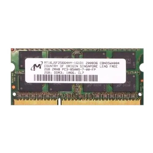 Micron MT16JSF25664HY-1G1D1 | 2GB DDR3-1066MHz PC3-8500 Non-ECC Unbuffered SODIMM CL7 2Rx8 1.5V 204-Pin Memory Module Refurbished -  refurbished available on Gotodirect