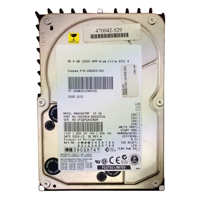 HP 167926-001 | 36.20GB 10000RPM Ultra-160 SCSI 3.5 Hard Drive Refurbished - Hewlett-Packard (ou HP en abrégé) refurbished available on Gotodirect