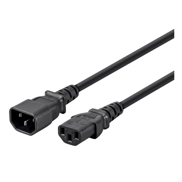 Monoprice 24193 | Extension Cord IEC 60320 C14 to IEC 60320 C13 14AWG 15A/1875W 3-Prong Black 6ft Refurbished -  refurbished available on Gotodirect