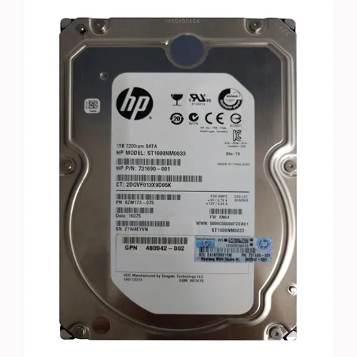 HP 480942-002 | 1TB 7200RPM SATA 3Gb/s LFF Hot-Pluggable Dual Port 3.5-inch Midline Hard Drive for MSA/MSA2 SAN Storage Array Refurbished - Hewlett-Packard (ou HP en abrégé) refurbished available on Gotodirect