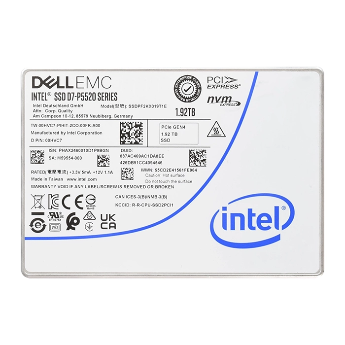 Dell 0HVC7 | 1.92TB Triple-Level Cell PCI Express NVMe 4.0 x4 Read Intensive U.2 2.5-Inch Solid State Drive Refurbished - Dell refurbished available on Gotodirect