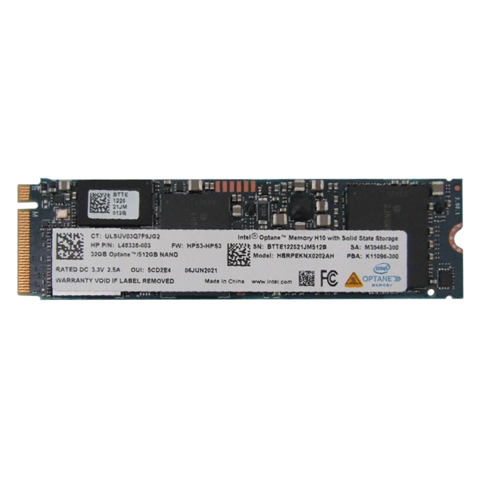 HP L48338-003 | 512GB QLC PCI Express 3.0 x4 NVMe M.2 2280 32GB Optane Internal Solid State Drive Refurbished - Hewlett-Packard (ou HP en abrégé) refurbished available on Gotodirect