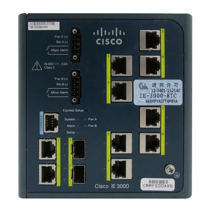 Cisco IE-3000-8TC | Industrial Ethernet 3000 Series 8 x Ports 10/100Base-TX + 2 x Combo Gigabit SFP Layer 2 managed DIN Rail-Mountable Fast Ethernet Network Switch Refurbished - Cisco Systems Inc. refurbished available on Gotodirect
