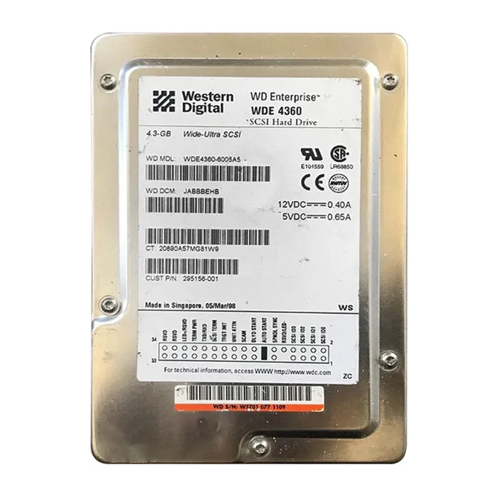 Buy Compaq 295156-001 | 4.3GB 7200 RPM Ultra Wide SCSI 3.5-Inch Hard Drive Refurbished - $185.68 Compaq 295156-001 | 4.3GB 7200 RPM Ultra Wide SCSI 3.5-Inch Hard Drive Refurbished - refurbished available on Gotodirect