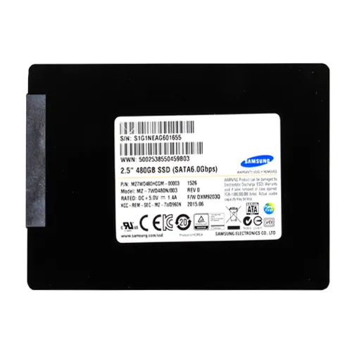 Samsung MZ-7WD480N-003 | Enterprise SM843TN Series 480GB Multi-Level Cell SATA 6Gb/s High Write Endurance 2.5-Inch Solid State Drive Refurbished - Samsung refurbished available on Gotodirect