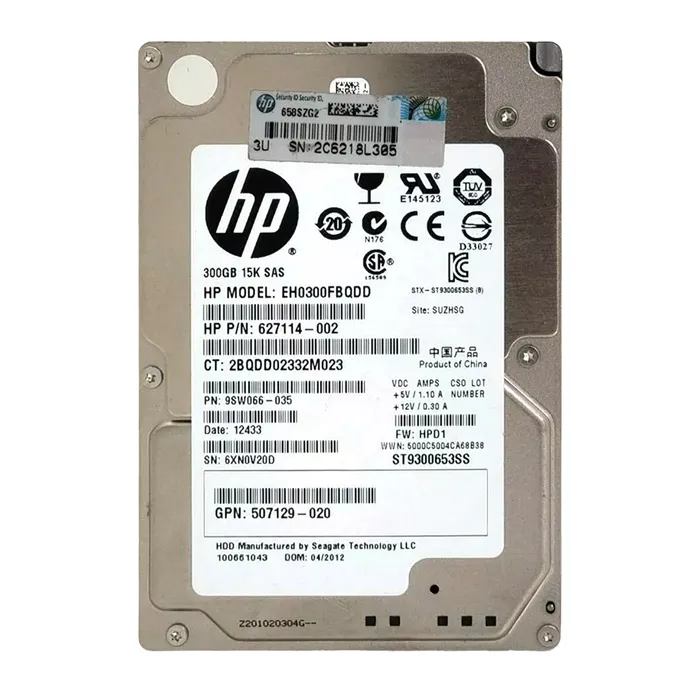 HP 627114-002 | 300GB 15000RPM SAS 6Gb/s Hot-Pluggable Dual Port 2.5-inch Hard Drive for Gen1 to Gen7 ProLiant Servers Refurbished - Hewlett-Packard (ou HP en abrégé) refurbished available on Gotodirect