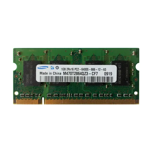 Samsung M470T2864QZ3-CF7 | 1GB DDR2-800MHz PC2-6400 Non-ECC Unbuffered SODIMM CL6 2Rx16 1.8V 200-Pin Memory Module Refurbished - Samsung refurbished available on Gotodirect