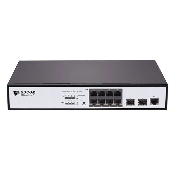 BDCOM S2510-P | S2500-P 8 x Gigabit Ethernet PoE RJ-45 with 2 x 1000Base-X SFP Expansion Slot and 1x RJ-45 Console Port Ethernet Switch Refurbished -  refurbished available on Gotodirect