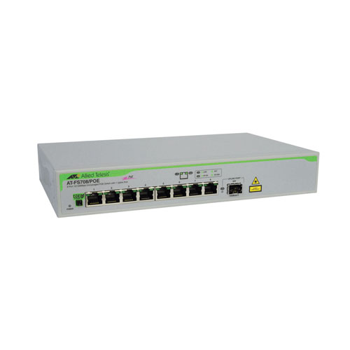 Allied Telesis AT-FS708/POE-20 | FS700 Series 8 x Ports 10/100Base-TX PoE Rack-mountable Layer 2 Unmanaged Fast Ethernet Network Switch Refurbished -  refurbished available on Gotodirect
