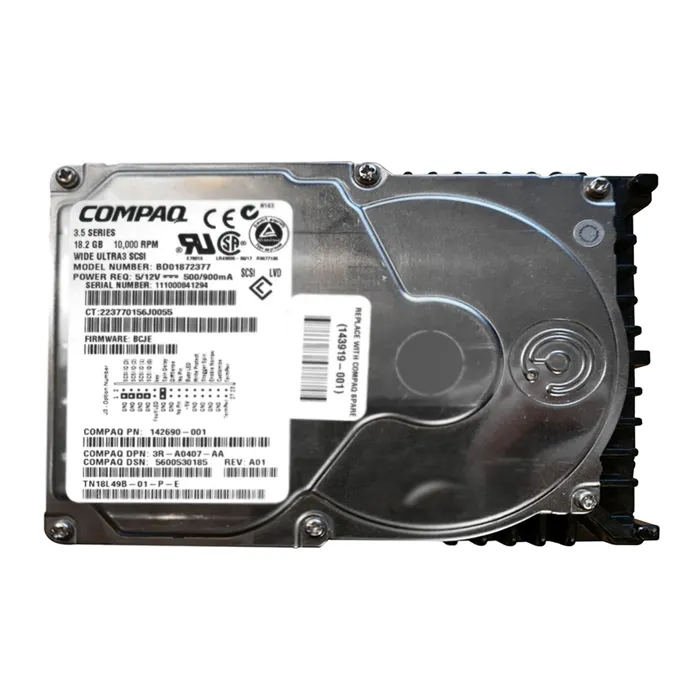 HP 143919-001 | 18.2GB 10000RPM Ultra-160 SCSI Hot-Pluggable 8MB Cache (LVD) 80-Pin 3.5-Inch Hard Drive Refurbished - Hewlett-Packard (ou HP en abrégé) refurbished available on Gotodirect