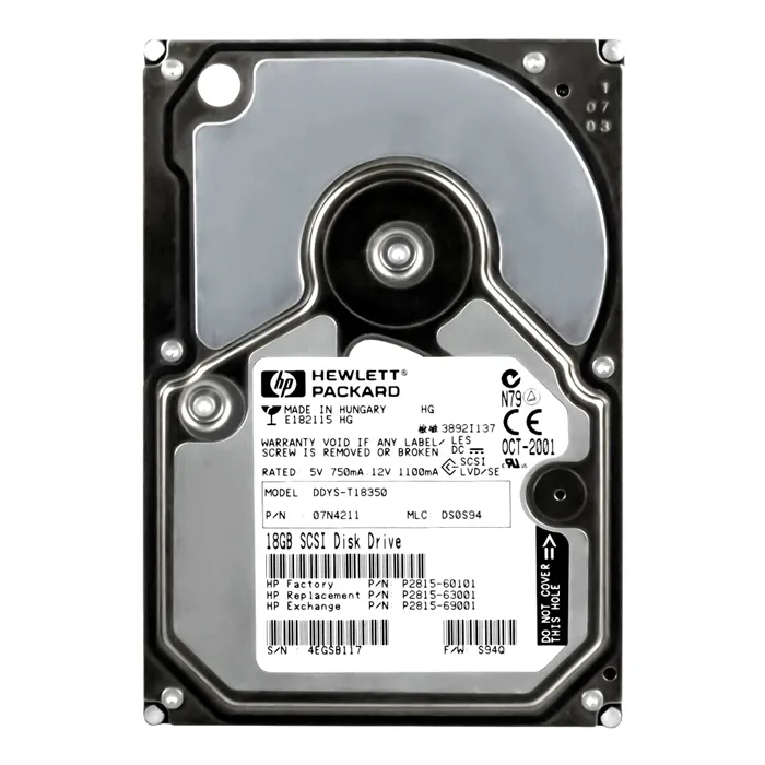 HP P2815-60101 | 18.2GB 10000RPM Ultra160 SCSI Hot Swappable LVD 68-Pin 4MB Cache 3.5-Inch Hard Drive Refurbished - Hewlett-Packard (ou HP en abrégé) refurbished available on Gotodirect