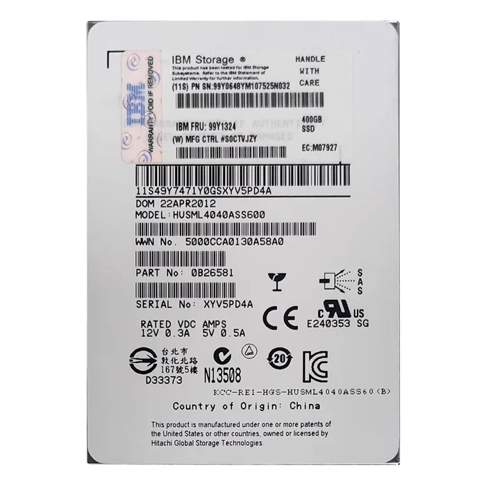 IBM 99Y0648 | 400GB Multi Level Cell SAS 6Gb/s Hot Swappable 2D NAND 2.5-Inch Solid State Drive With Tray Refurbished -  refurbished available on Gotodirect