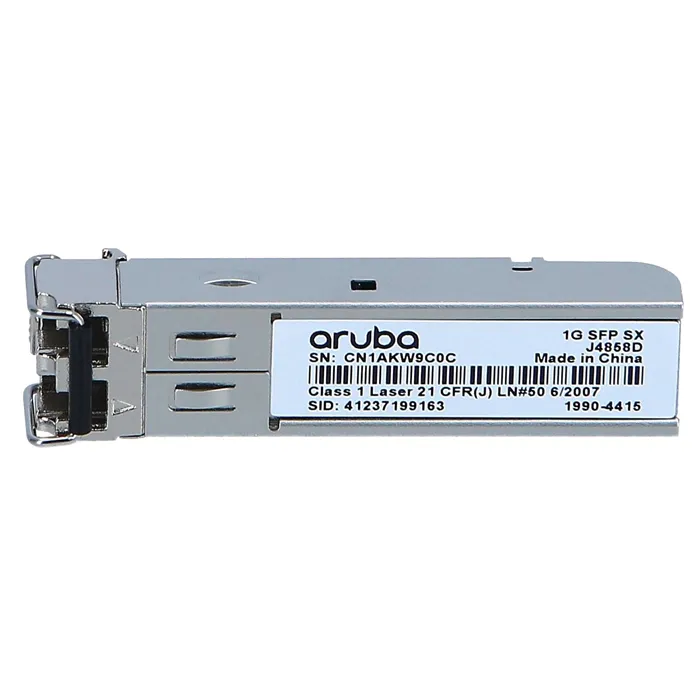 Buy HP 1990-4415 | Aruba 1.25Gb/s 1000Base-SX Multi-Mode Fibre 850nm 550m Duplex LC Connector SFP Transceiver Module Refurbished - $255.21 HP 1990-4415 | Aruba 1.25Gb/s 1000Base-SX Multi-Mode Fibre 850nm 550m Duplex LC Connector SFP Transceiver Module Refurbished - Hewlett-Packard (ou HP en abrégé) refurbished available on Gotodirect