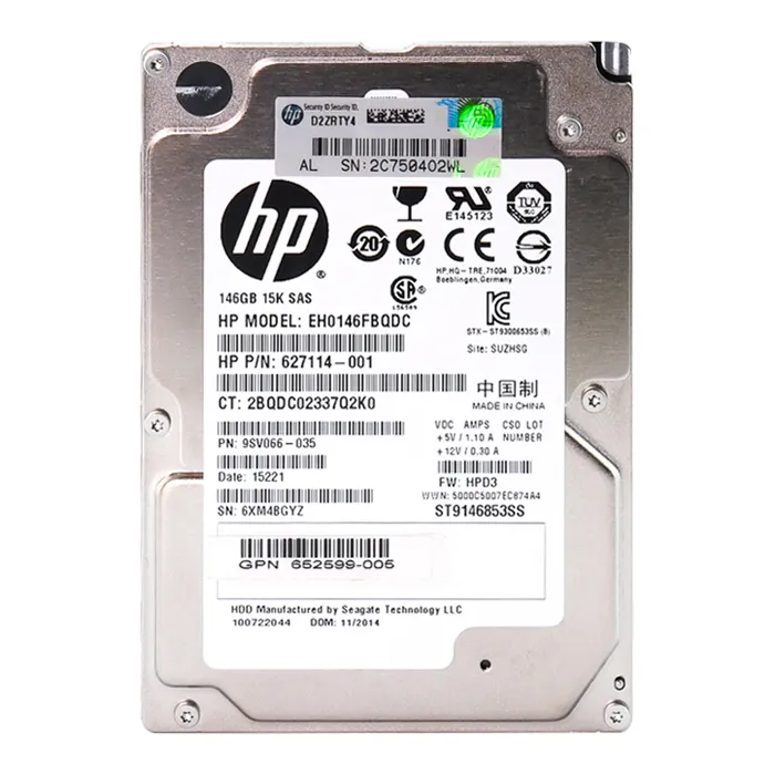 HP 652599-005 | 147GB 15000RPM SAS 6Gb/s 16MB Cache Hot-Swappable 2.5-Inch Hard Drive Refurbished - Hewlett-Packard (ou HP en abrégé) refurbished available on Gotodirect