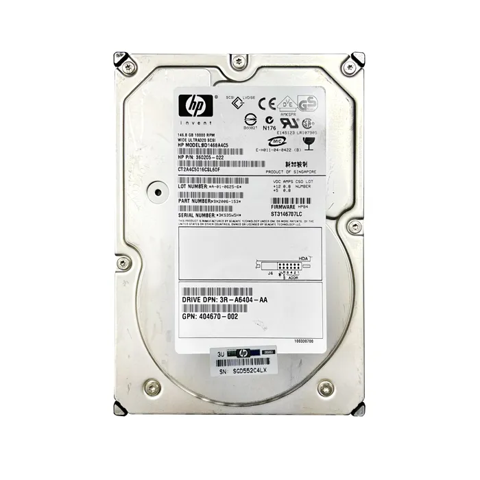 Buy HP 3R-A6404-AA | 146GB 15000RPM Ultra320 SCSI Hot-Pluggable LVD 80-Pin 3.5-inch Hard Drive Refurbished - $202.31 HP 3R-A6404-AA | 146GB 15000RPM Ultra320 SCSI Hot-Pluggable LVD 80-Pin 3.5-inch Hard Drive Refurbished - Hewlett-Packard (ou HP en abrégé) refurbished available on Gotodirect
