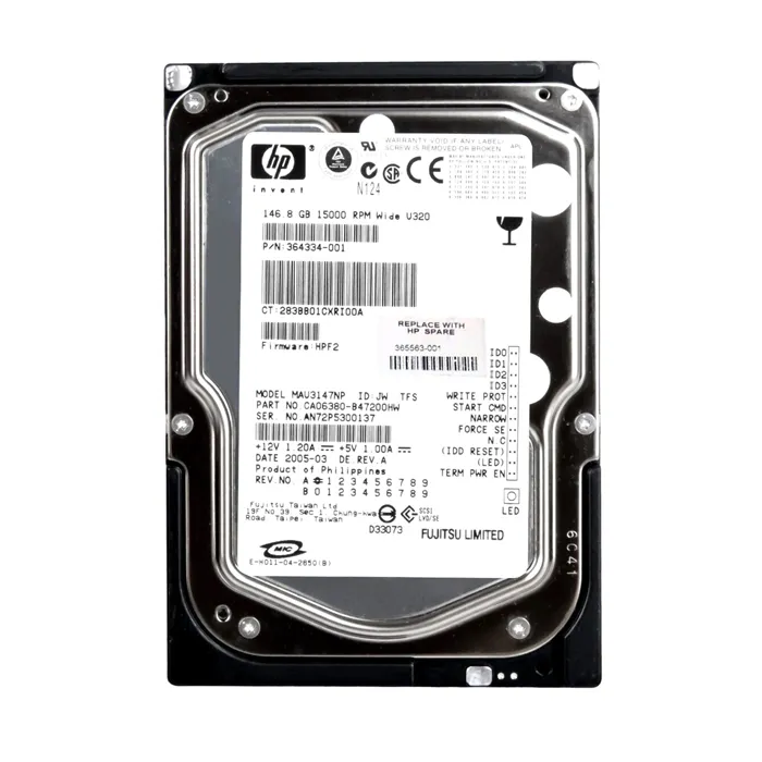 Fujitsu MAU3147NP | 147GB 15000RPM Ultra320 SCSI 68-Pin 8MB Cache 3.5-Inch Hard Drive Refurbished - Fujitsu refurbished available on Gotodirect