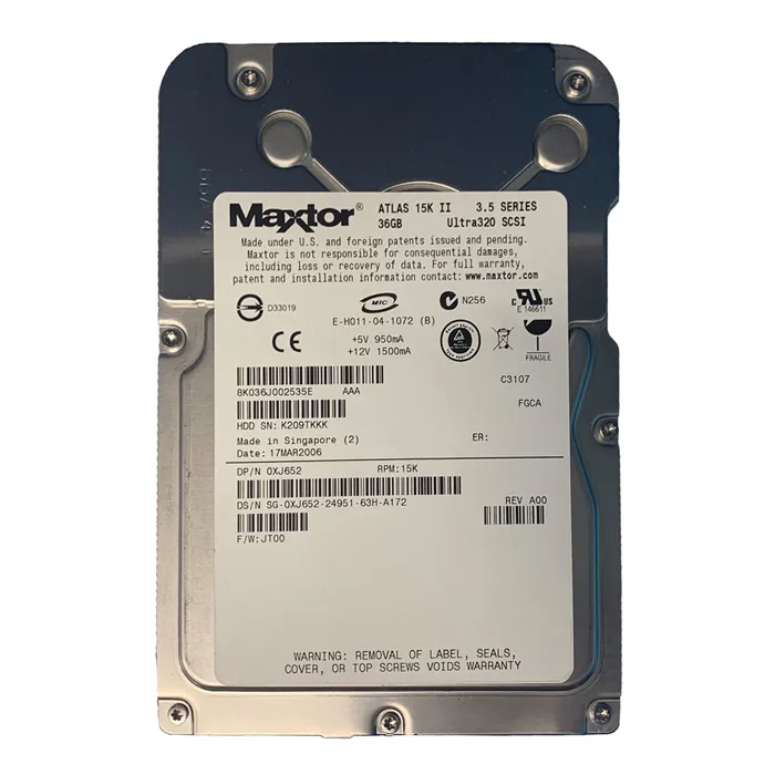 Dell 8K036J002535E | 36GB 15000RPM Ultra-320 SCSI 80-Pin 8MB Cache 3.5-Inch Internal Hard Drive Refurbished - Dell refurbished available on Gotodirect