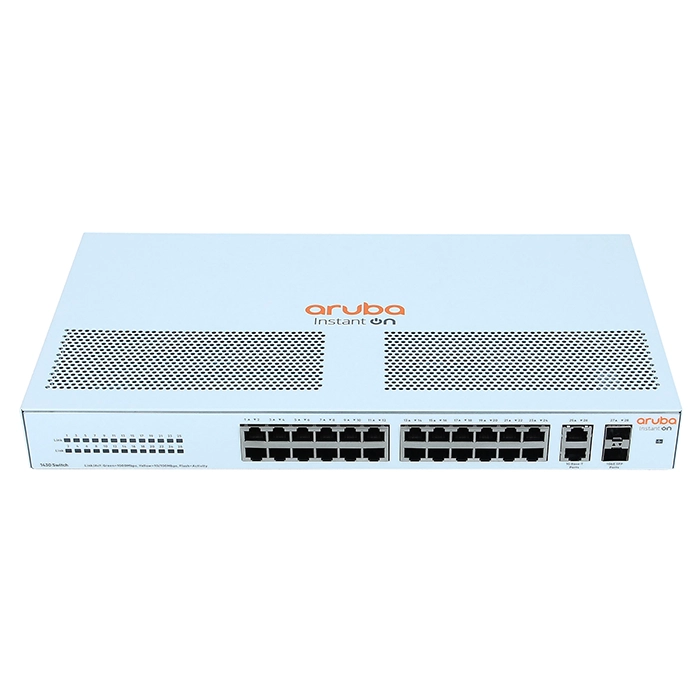 Buy HP R8R50-61001 | Aruba Instant On 1430 26G 2SFP 26 x Ports 10/100/1000Base-T + 2 x Ports SFP 1GbE Rack-Mountable Layer 2 Unmanaged Gigabit Ethernet Network Switch Refurbished - $391.82 HP R8R50-61001 | Aruba Instant On 1430 26G 2SFP 26 x Ports 10/100/1000Base-T + 2 x Ports SFP 1GbE Rack-Mountable Layer 2 Unmanaged Gigabit Ethernet Network Switch Refurbished - Hewlett-Packard (ou HP en abrégé) refurbished available on Gotodirect