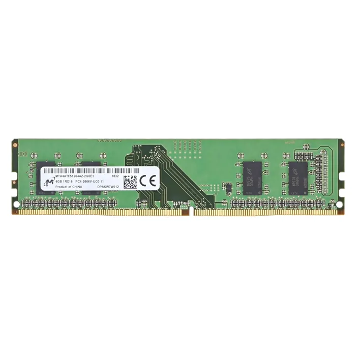 Micron MTA4ATF51264AZ-2G6E1 | 4GB DDR4-2666MHz PC4-21300 Non-ECC Unbuffered UDIMM CL19 1Rx16 1.2V 288-Pin Memory Module Refurbished -  refurbished available on Gotodirect