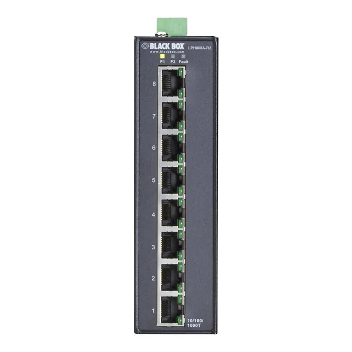Black Box LPH008A-R2 | LPH00 Series 8 x Ports 1000Base-T PoE+ Layer 2 Gigabit Ethernet Temperature Switch Refurbished -  refurbished available on Gotodirect