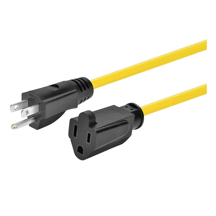 Monoprice 44320 | Outdoor Extension Cord NEMA 5-15P to NEMA 5-15R 14AWG 15A SJTW Yellow 25ft Refurbished -  refurbished available on Gotodirect