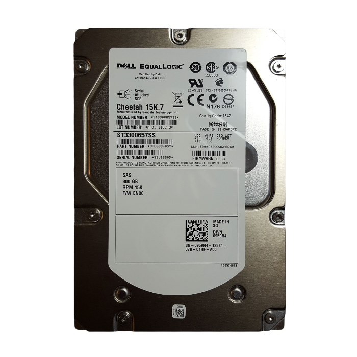 Dell 959R4 | 300GB 15000RPM SAS 6Gb/s Hot-Pluggable 3.5-Inch Hard Drive for PowerEdge Server & PowerVault Storage Array Refurbished - Dell refurbished available on Gotodirect