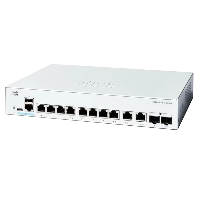 Cisco C1200-8T-E-2G | Catalyst 1200 Series 8-Ports 10/100/1000Base-T RJ-45 2-Ports SFP/RJ-45 Combo Layer 3 Rack-mountable Gigabit Ethernet Switch Refurbished - Cisco Systems Inc. refurbished available on Gotodirect