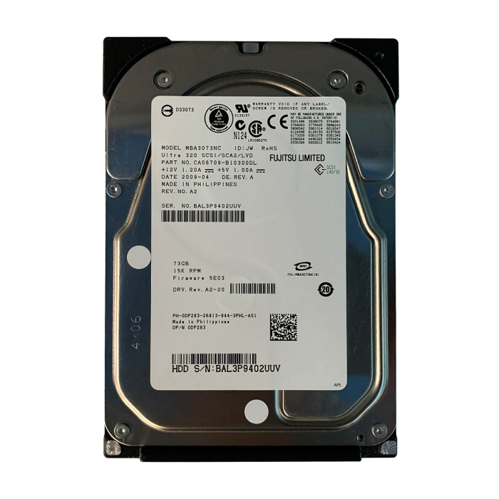 Fujitsu CA06708-B10300DL | 73GB 15000RPM Ultra320 SCSI 80-Pin 8MB Cache 3.5-Inch Hard Drive Refurbished - Fujitsu refurbished available on Gotodirect