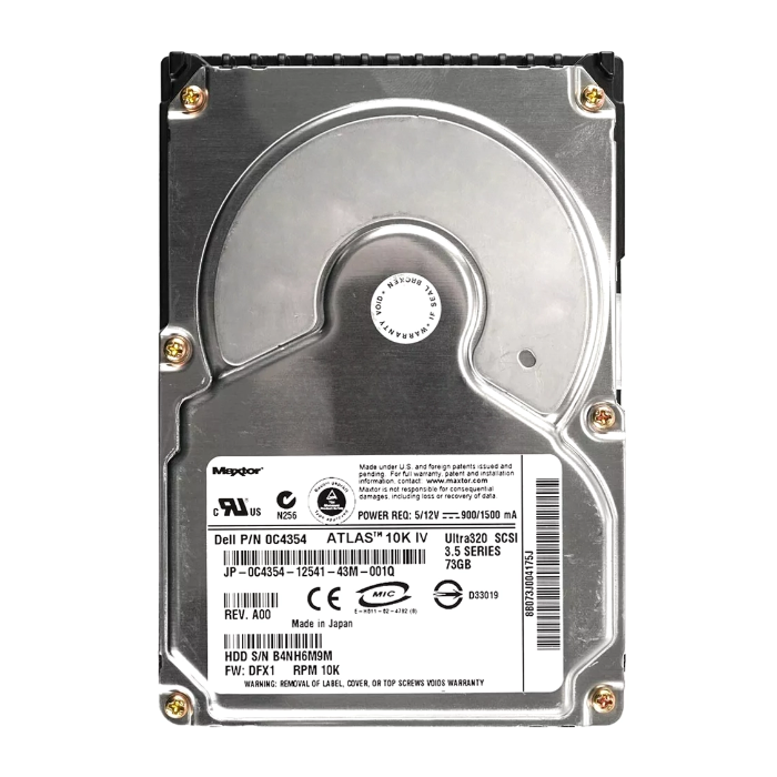 Dell 0C4354 | 73GB 10000RPM Ultra320 SCSI 80-Pin 3.5-Inch Hard Drive Refurbished - Dell refurbished available on Gotodirect