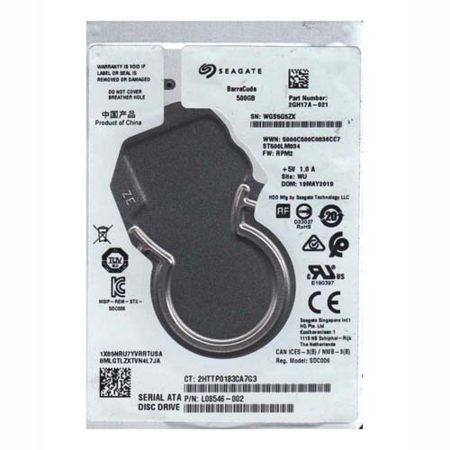HP L08546-002 | 500GB 7200RPM SATA 6Gb/s 2.5-Inch Hard Drive Refurbished - Hewlett-Packard (ou HP en abrégé) refurbished available on Gotodirect