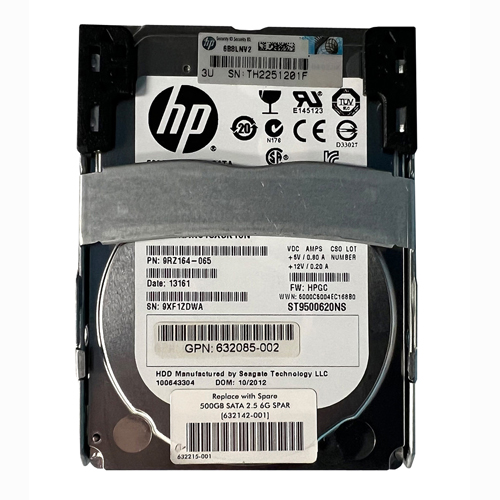 Buy HP 632142-001 | 500GB 7200RPM SATA 6Gb/s SFF 2.5-inch Midline Hard Drive for Gen8 to Gen9 ProLiant Server Refurbished - $134.67 HP 632142-001 | 500GB 7200RPM SATA 6Gb/s SFF 2.5-inch Midline Hard Drive for Gen8 to Gen9 ProLiant Server Refurbished - Hewlett-Packard (ou HP en abrégé) refurbished available on Gotodirect