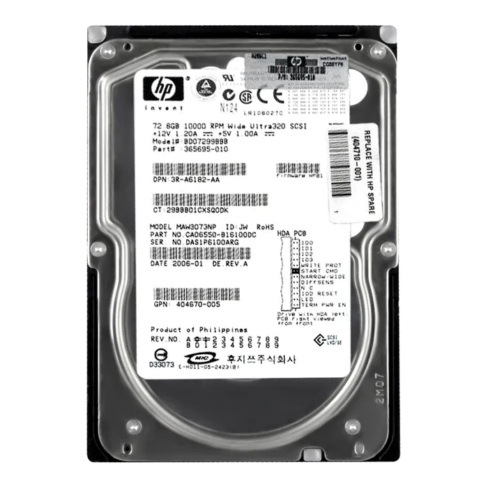 HP 3R-A6182-AA | 72.8GB 10000RPM Ultra320 SCSI LVD 68-Pin 3.5-Inch Hard Drive Refurbished - Hewlett-Packard (ou HP en abrégé) refurbished available on Gotodirect