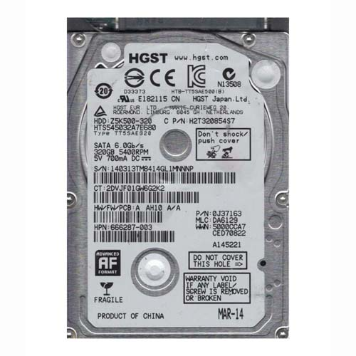 Buy HP 666287-003 | 500GB 5400RPM SATA 3Gb/s 8MB Cache 2.5-inch Hard Drive Refurbished - $153.12 HP 666287-003 | 500GB 5400RPM SATA 3Gb/s 8MB Cache 2.5-inch Hard Drive Refurbished - Hewlett-Packard (ou HP en abrégé) refurbished available on Gotodirect
