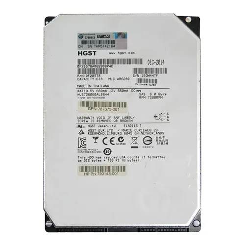 HP 790148-001 | 6TB 7200RPM SAS 6Gb/s 64MB Cache 3.5-Inch Hard Drive Refurbished - Hewlett-Packard (ou HP en abrégé) refurbished available on Gotodirect