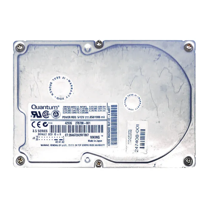 HP 270790-001 | 4.5GB Ultra SCSI 50-Pin 3.5-Inch Hard Drive Refurbished - Hewlett-Packard (ou HP en abrégé) refurbished available on Gotodirect